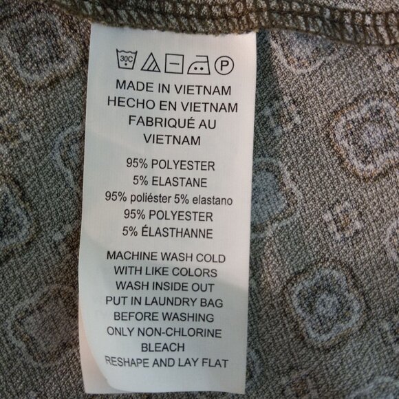 Michael Kors Size M Tank Top Sleeveless Cowl Neck Gold Button Detail Green Brown - Picture 8 of 9